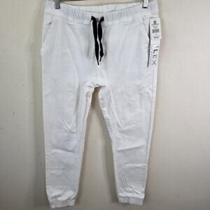 Southpole Flex The Movement White Jogger Pants Mens Size Medium Drawstring